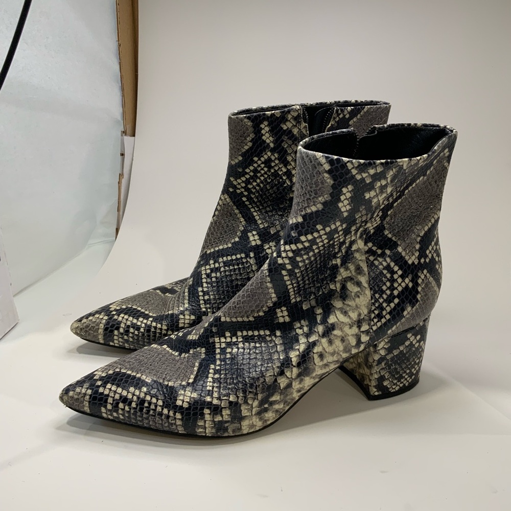 MARC FISHER Snakeskin Ankle Boots